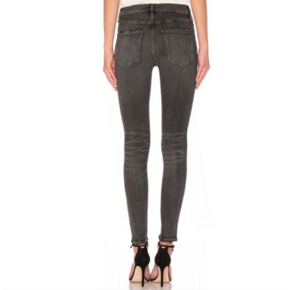 Agolde Sophie Distressed Skinny Jeans in Silence Black - Picture 2 of 13